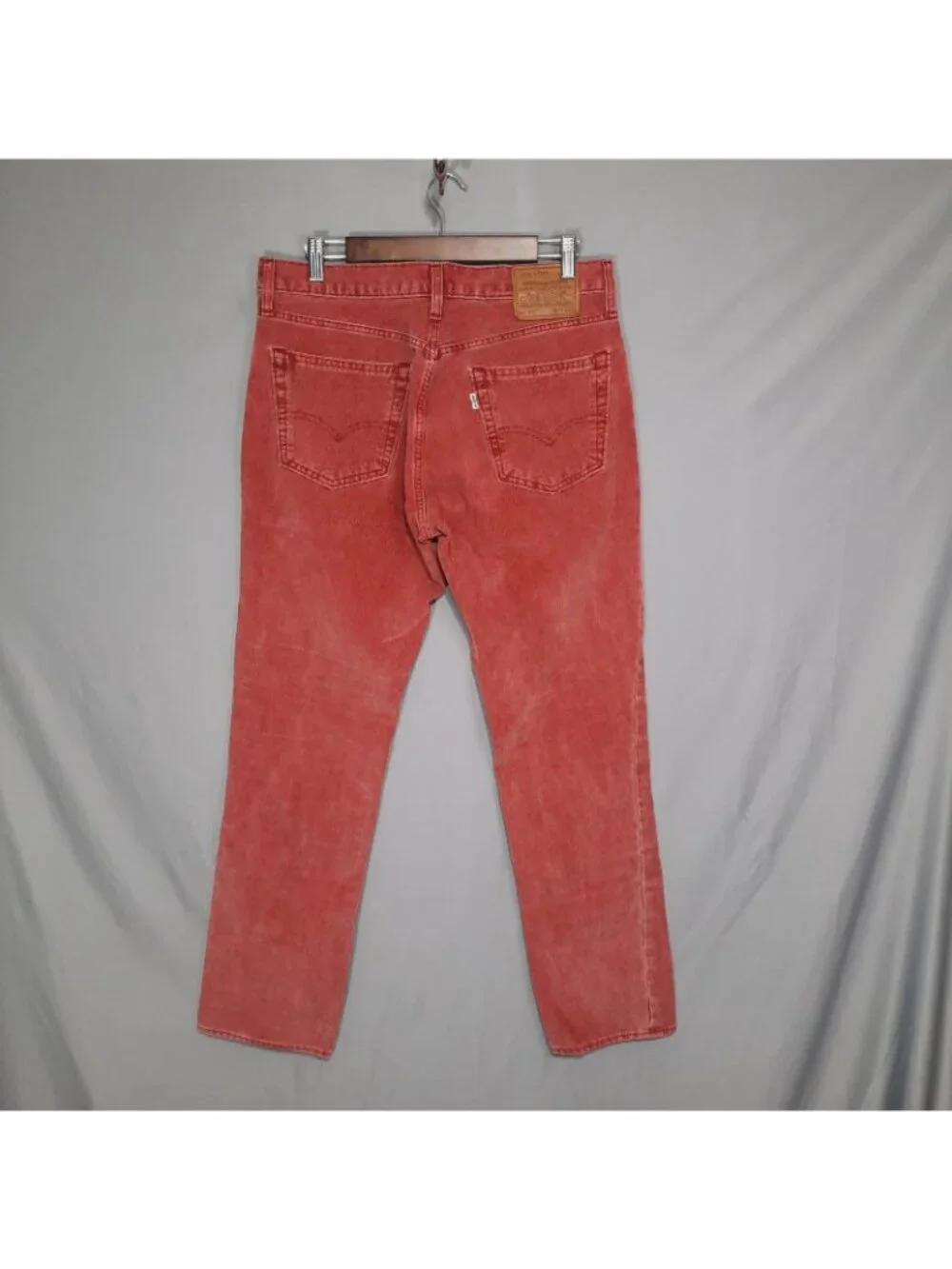 Levis Corduroy Pants Mens Size 34x32 511 Premium Red Chino Stretch Slim Fit